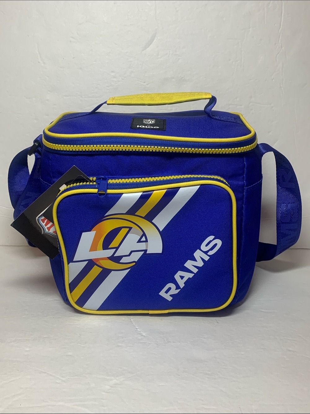 Los Angeles Rams 9 Can NFL Lunch Pail Square Insulated Cooler NWT